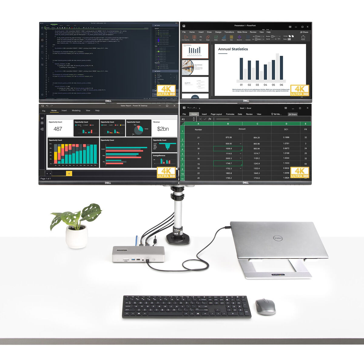 Tangentbordsfodral Startech 132UE-TB4USB4DOCK - 6