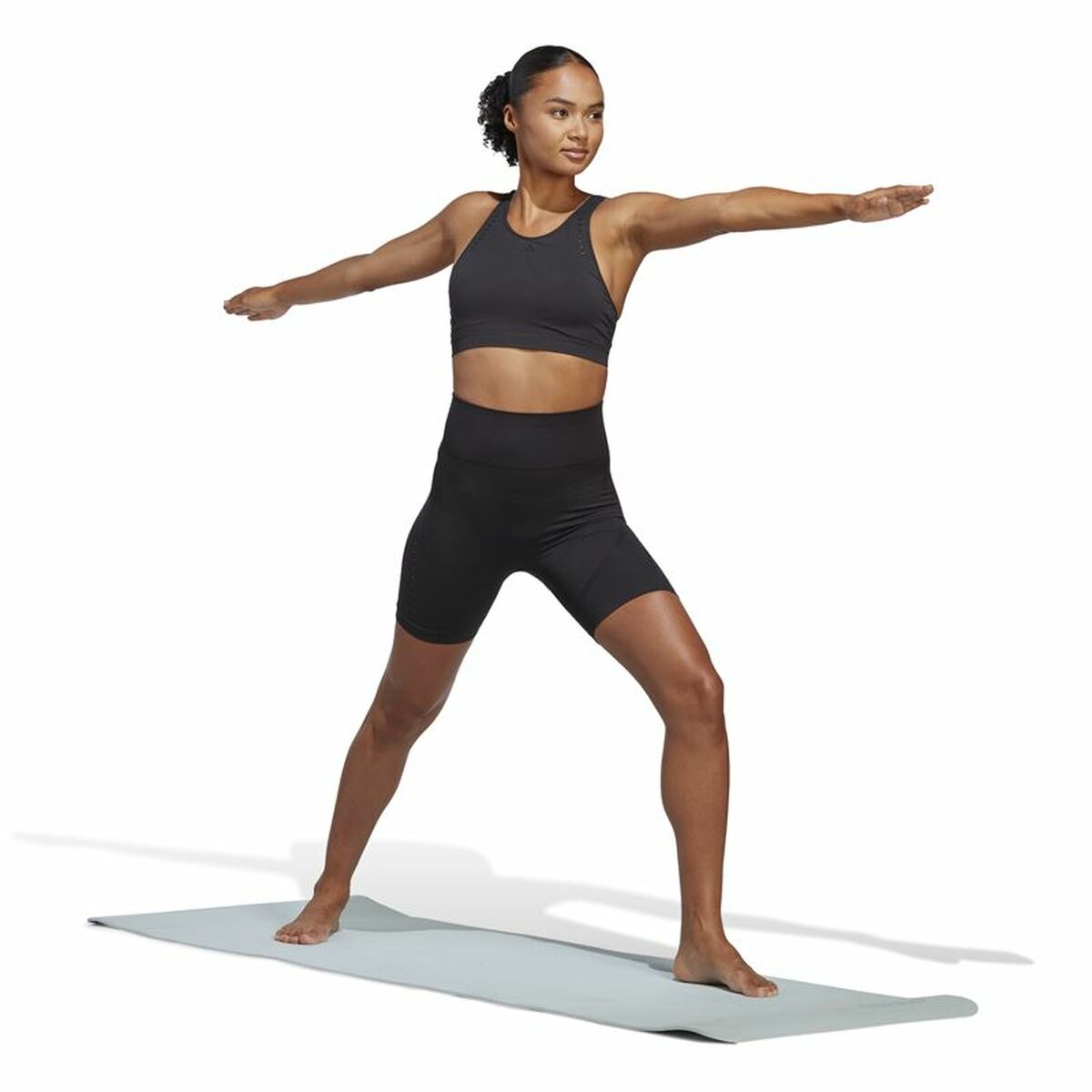 Sport-leggings, Dam Adidas Studio Aeroknit Svart - 4