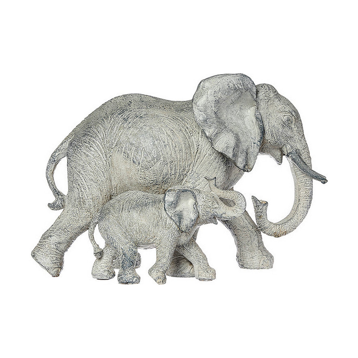 Prydnadsfigur Atmosphera 15,5 x 22,5 x 12 cm Harts Elefant Multicolour - 3