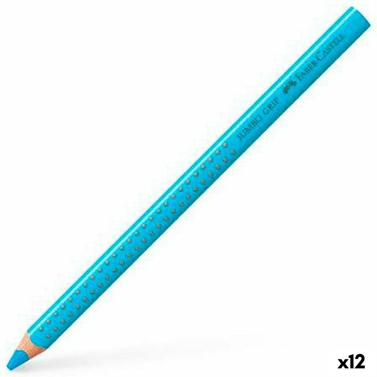Färgpennor Faber-Castell Jumbo Grip Blå (12 antal) - 3