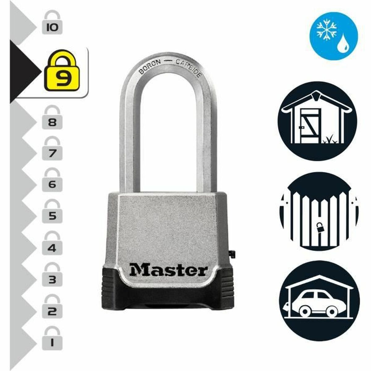 Hänglås med kod Master Lock M176EURDLH 56 mm Stål - 5