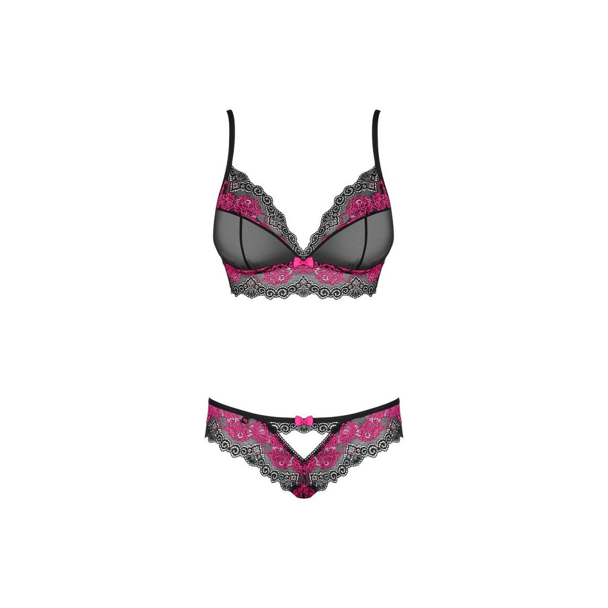 Set med underkläder Obsessive Tulia Svart L/XL - 3