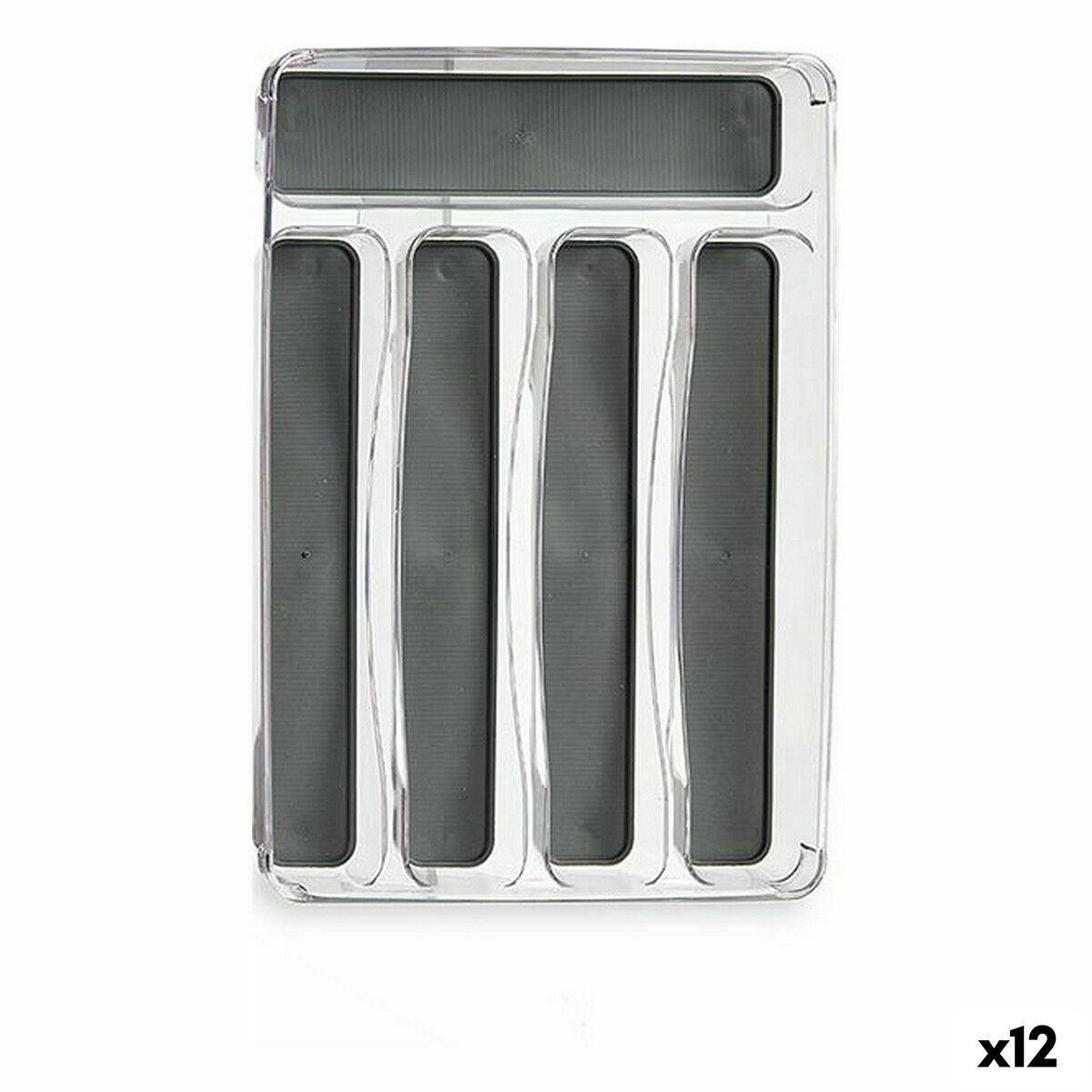 Besticks-sortering Återvunnen plast Grå 23,3 x 4,5 x 32,7 cm (12 antal) - 3