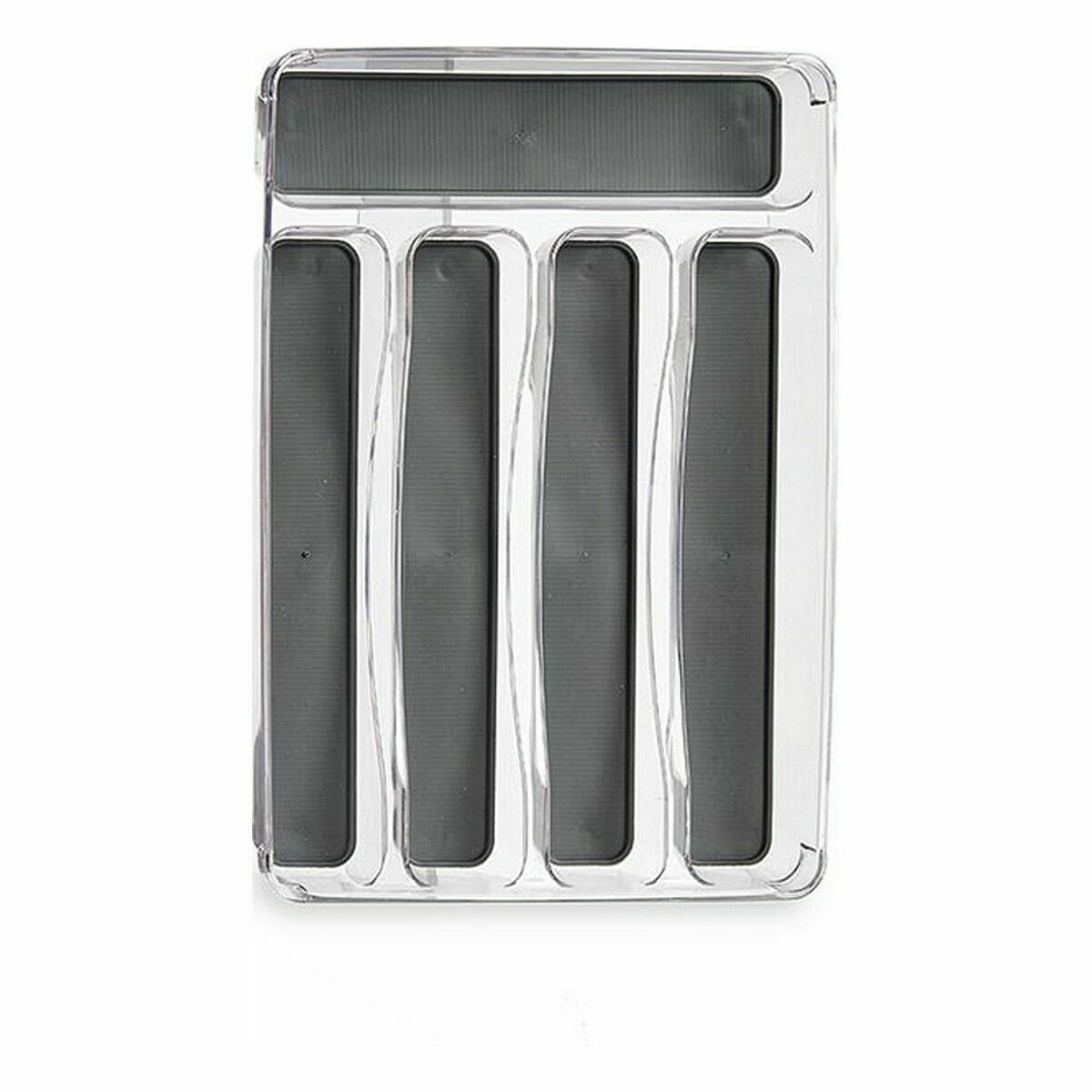 Besticks-sortering Återvunnen plast Grå 23,3 x 4,5 x 32,7 cm (12 antal) - 4