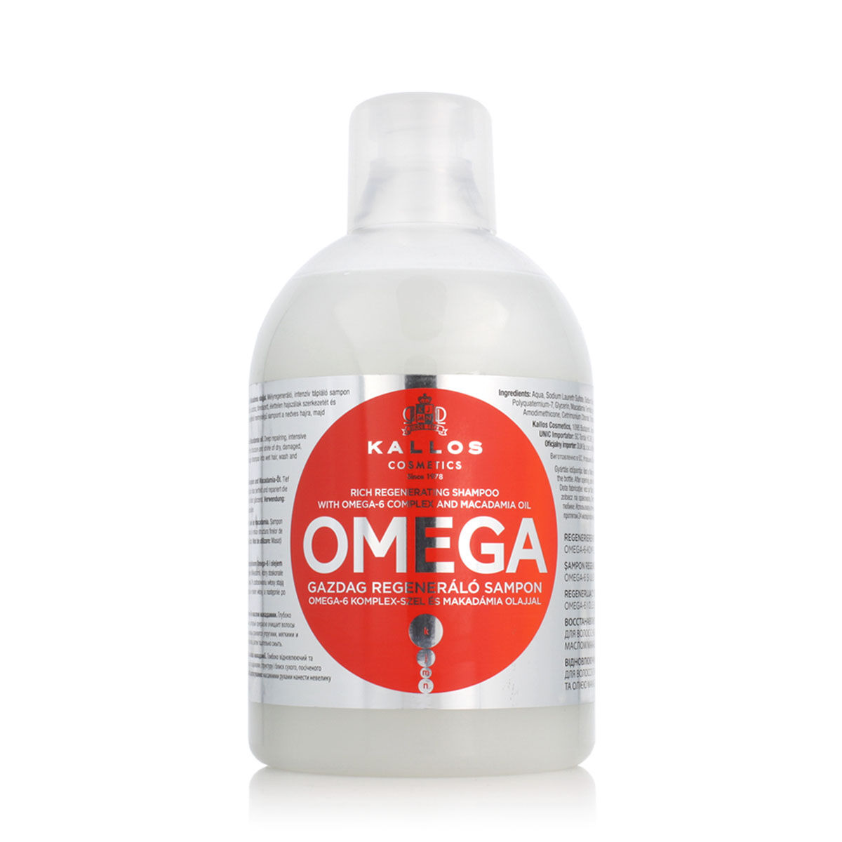 Schampo Kallos Cosmetics With Omega-6 Complex 1 L Blommig