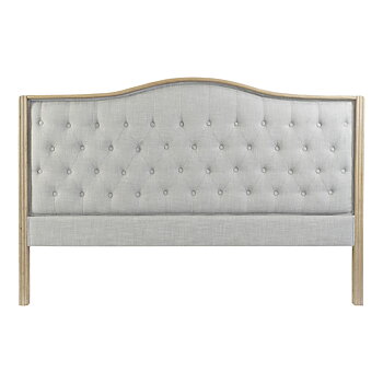Sänggavel DKD Home Decor Mörkgrå Gummiträ 160 x 10 x 120 cm