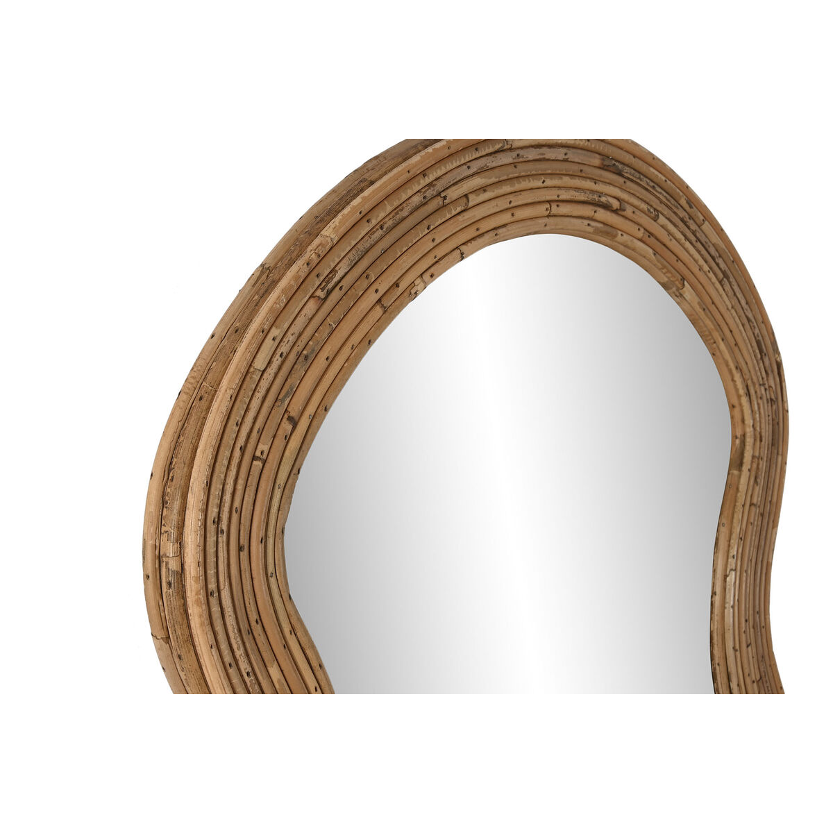 Väggspegel Home ESPRIT Naturell Glas Rattan Urban 62,5 x 3 x 150,5 cm - 2