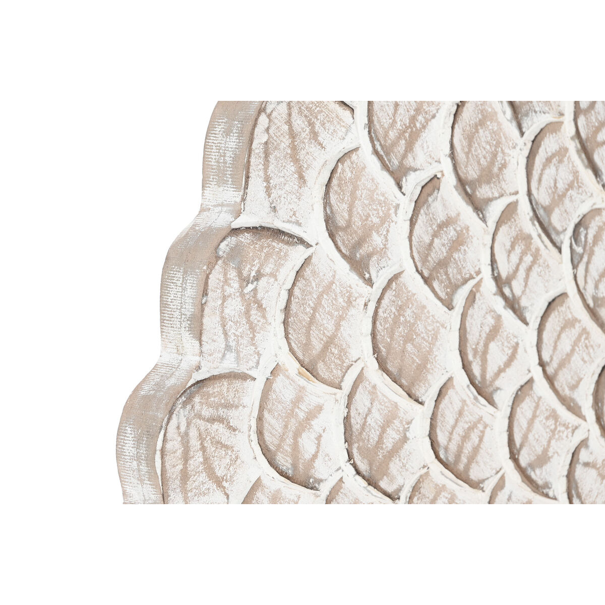 Väggdekoration DKD Home Decor Antikbehandlad Naturell 120 x 3 x 120 cm Vit Indier - 2