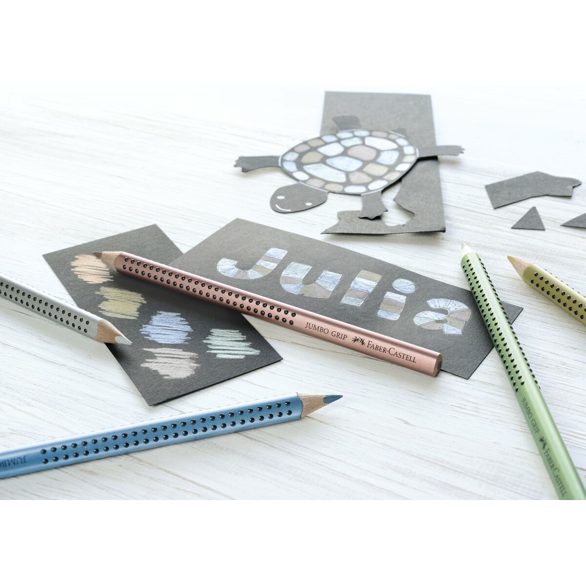 Färgpennor Faber-Castell Grön metallic (12 antal) - 2