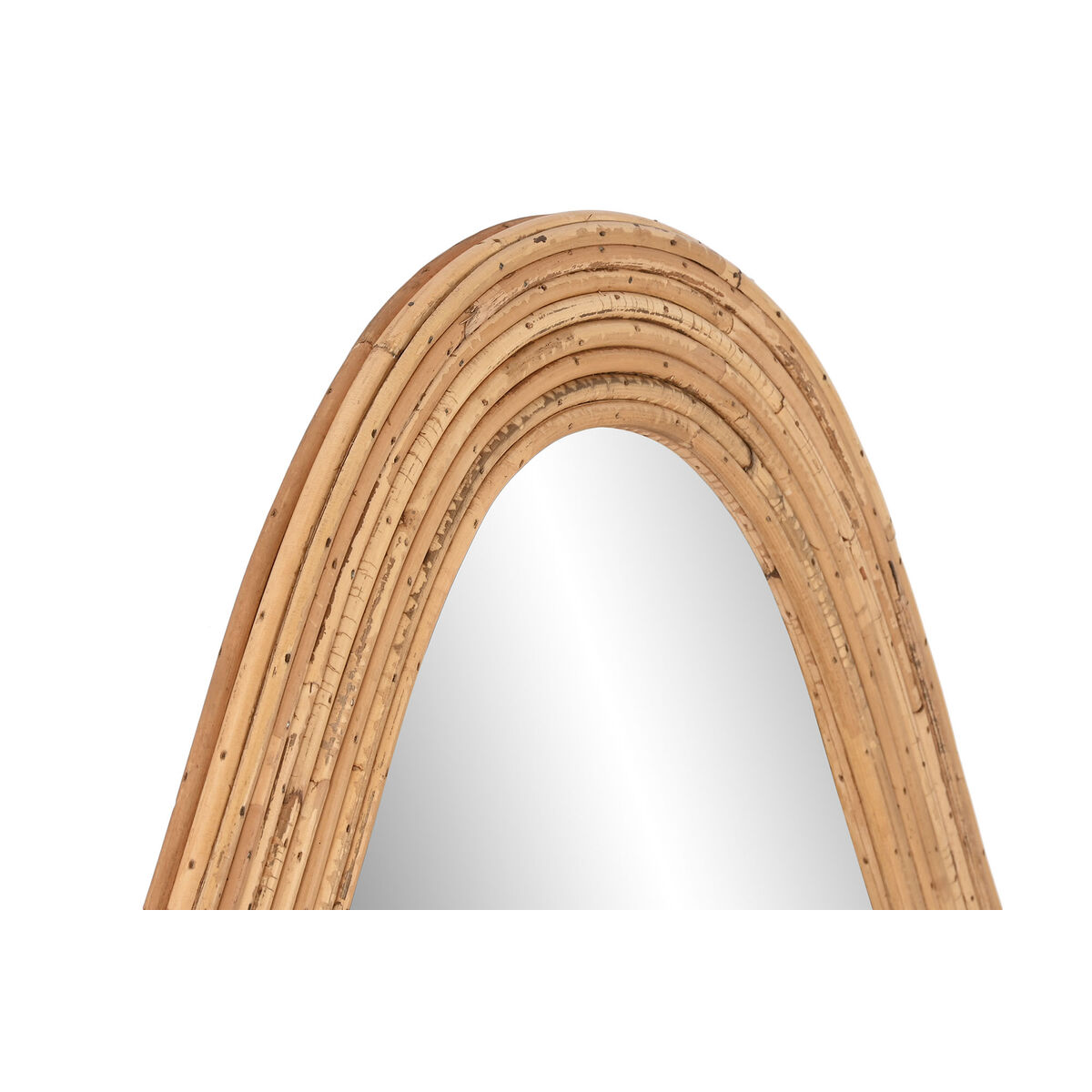 Väggspegel Home ESPRIT Naturell Glas Rattan Urban 71 x 2,5 x 120,5 cm - 2