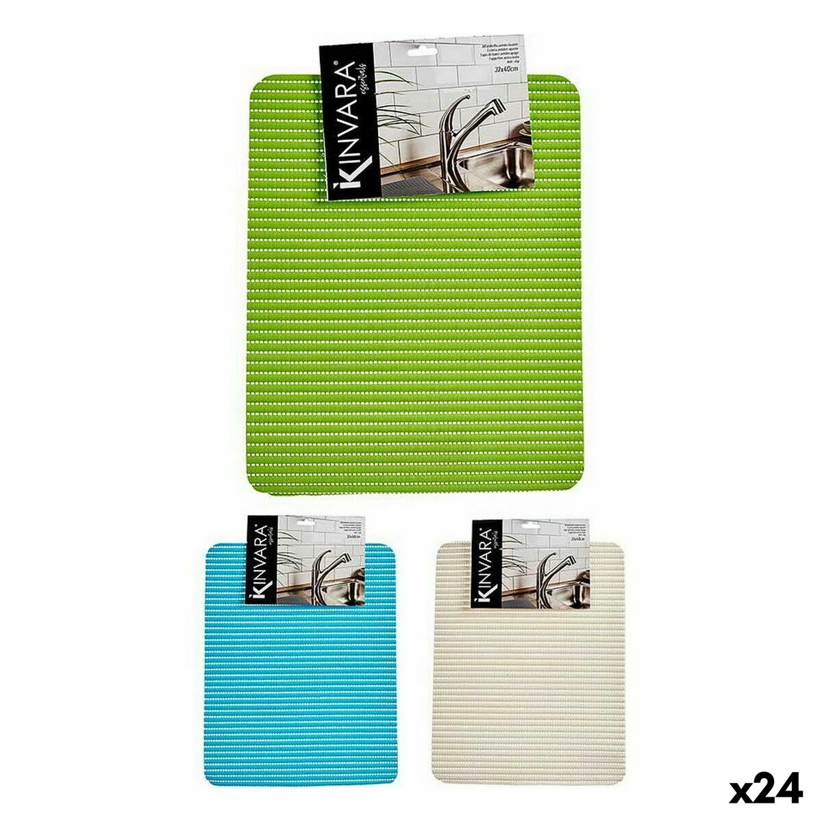 Halkfri matta Kinvara Plast 32 x 40 cm (24 antal)