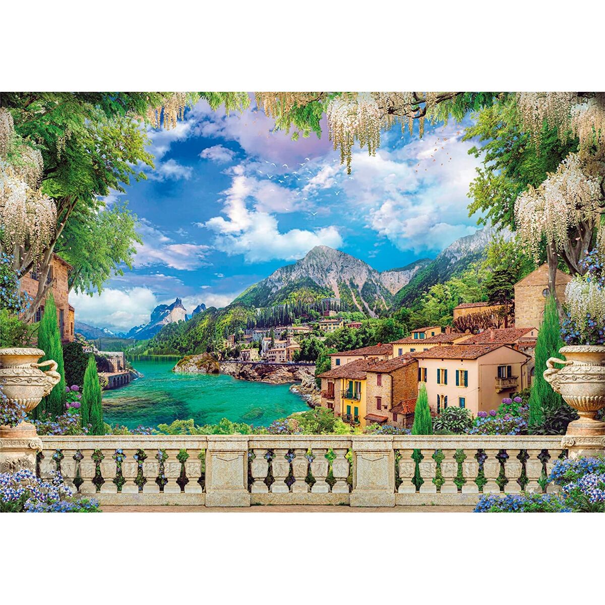 Pussel Clementoni Lush terrace on Lake 3000 Delar - 7