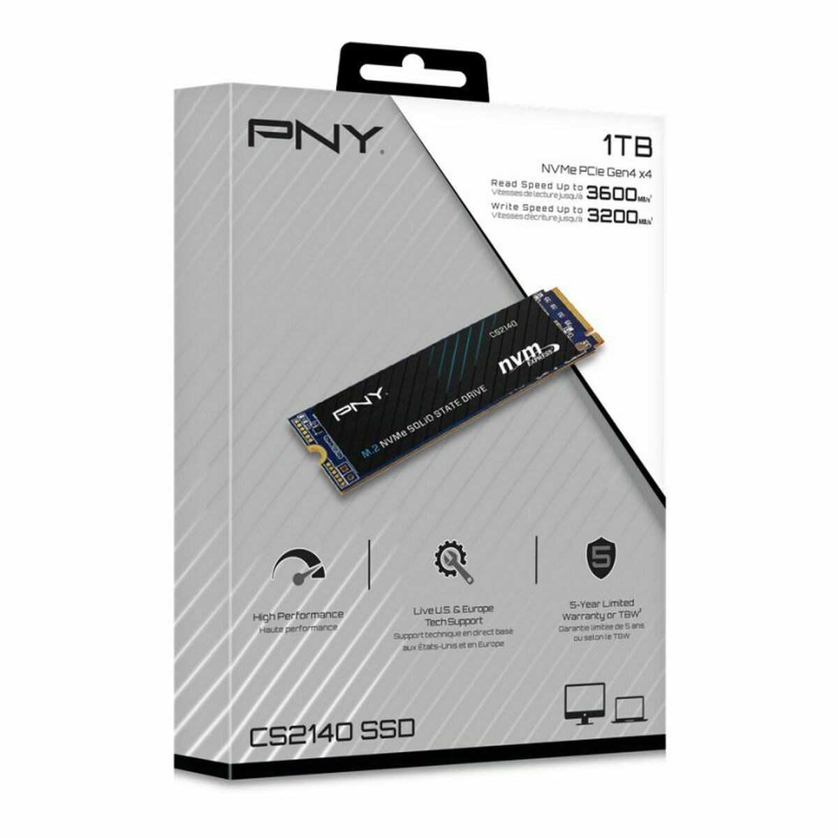 Hårddisk PNY CS2140 SSD 1 TB SSD - 2