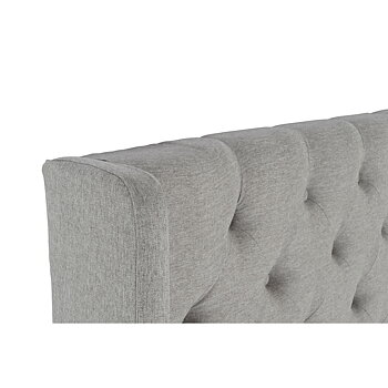 Sänggavel Home ESPRIT Grå Trä MDF 194 x 20 x 170 cm