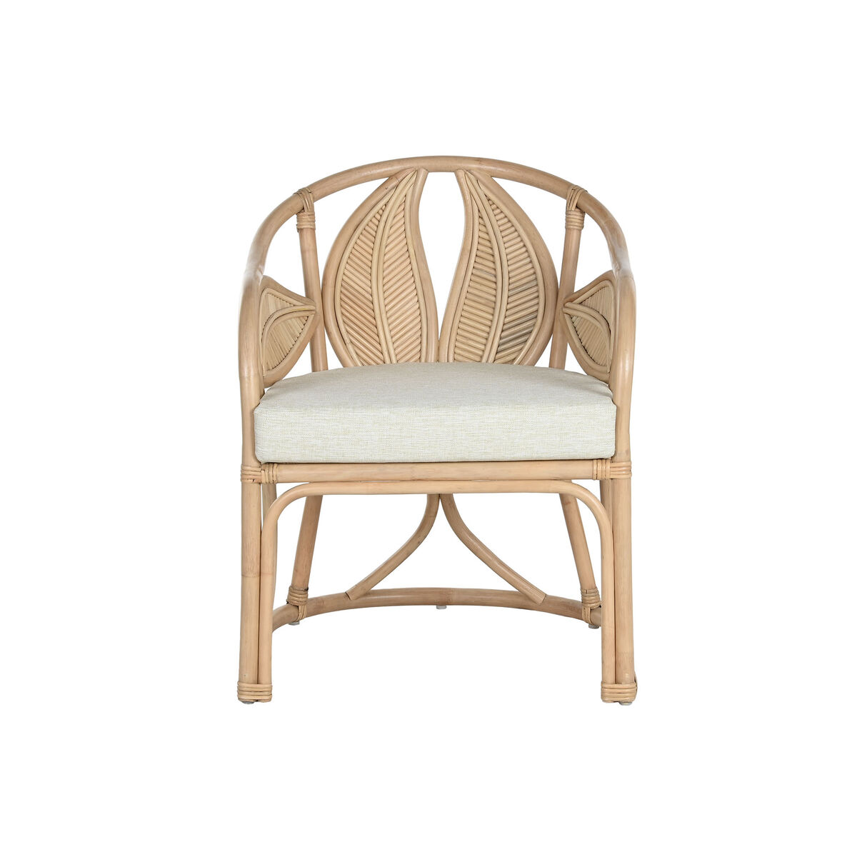 Matsalsstol Home ESPRIT Naturell Rattan 63 x 68 x 81 cm - 2