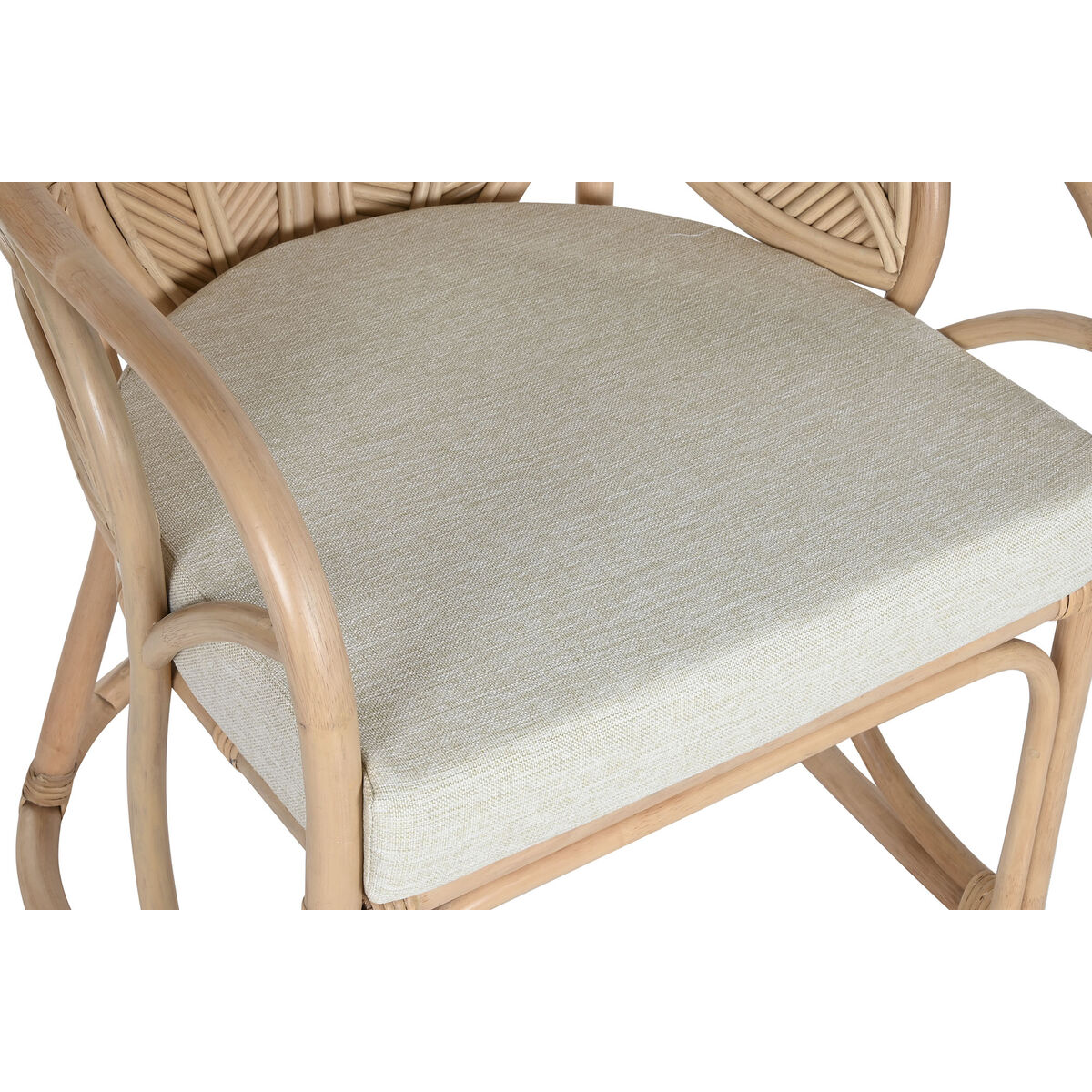 Matsalsstol Home ESPRIT Naturell Rattan 63 x 68 x 81 cm - 4