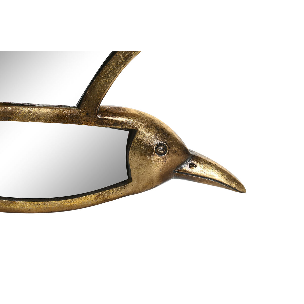 Prydnadsfigur DKD Home Decor Gyllene Fågel 32,5 x 3 x 28 cm - 3