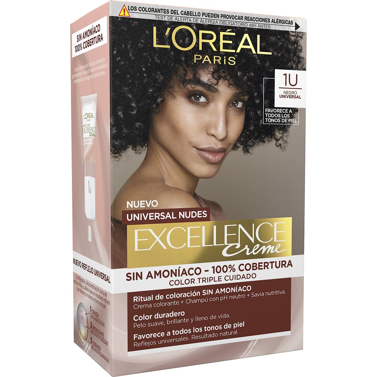 Permanent färg L'Oreal Make Up Excellence Svart Nº 1-Black (5 antal)