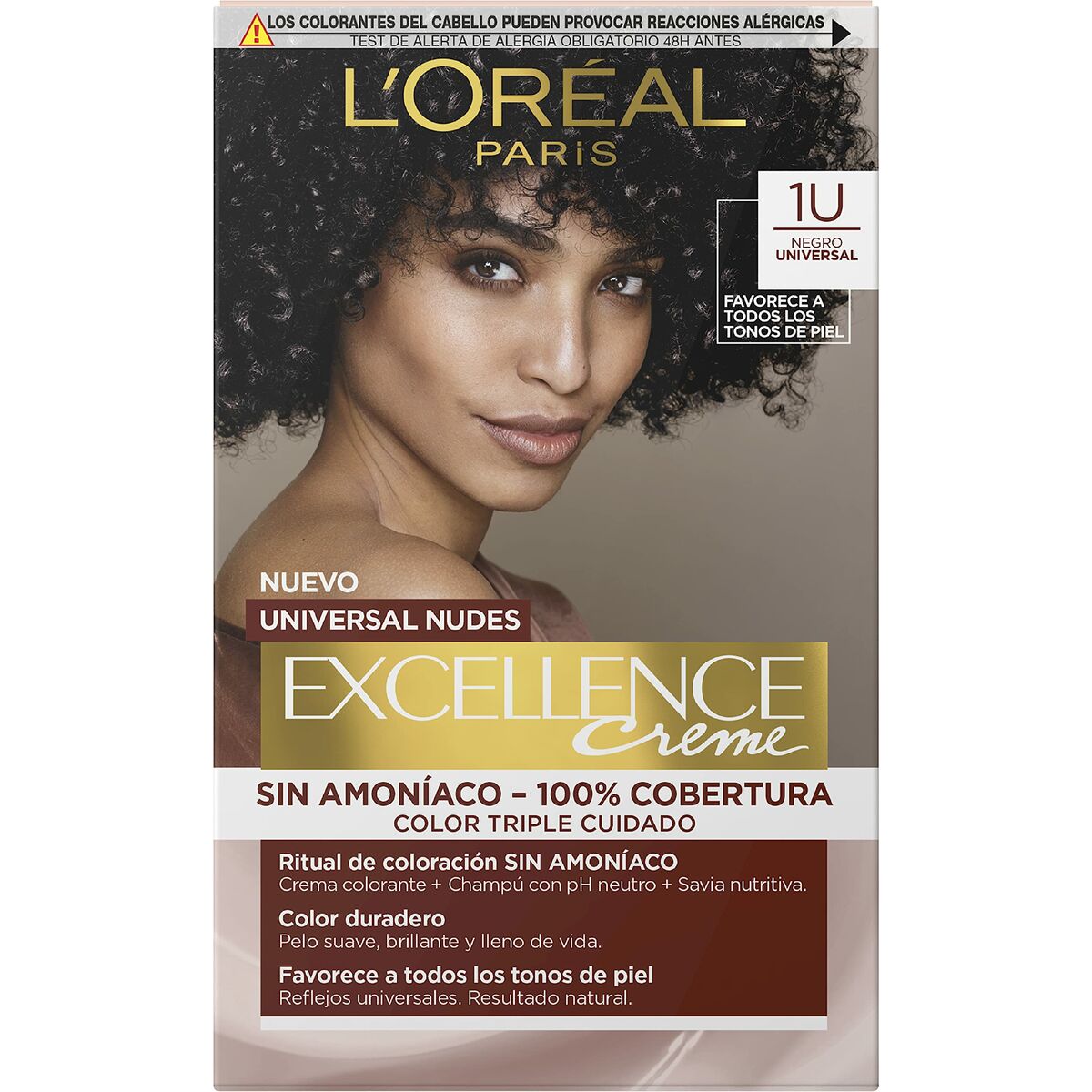 Permanent färg L'Oreal Make Up Excellence Svart Nº 1-Black (5 antal) - 5
