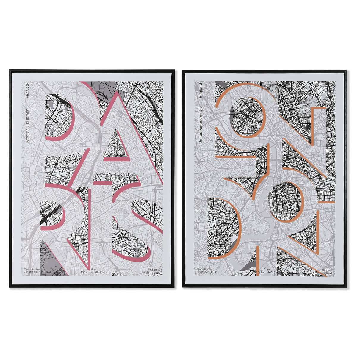 Kanvas Home ESPRIT polystyren Kanvas 60 x 3 x 80 cm