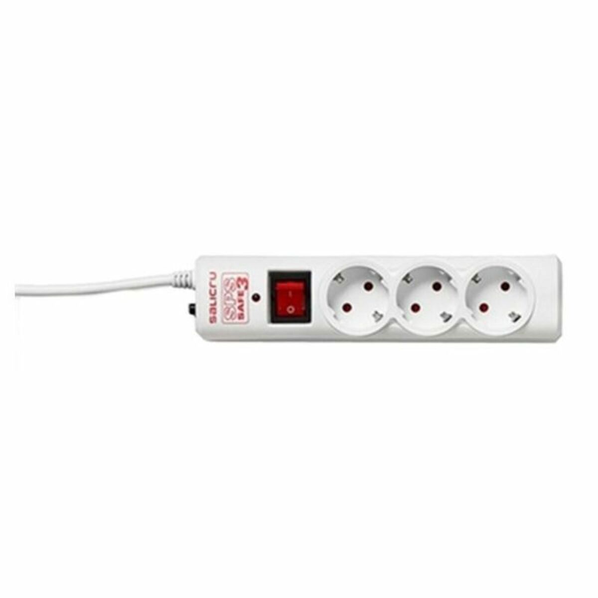 Ellist 3 Schuko-uttag med brytare Salicru 680BA000001 (1,5 m)
