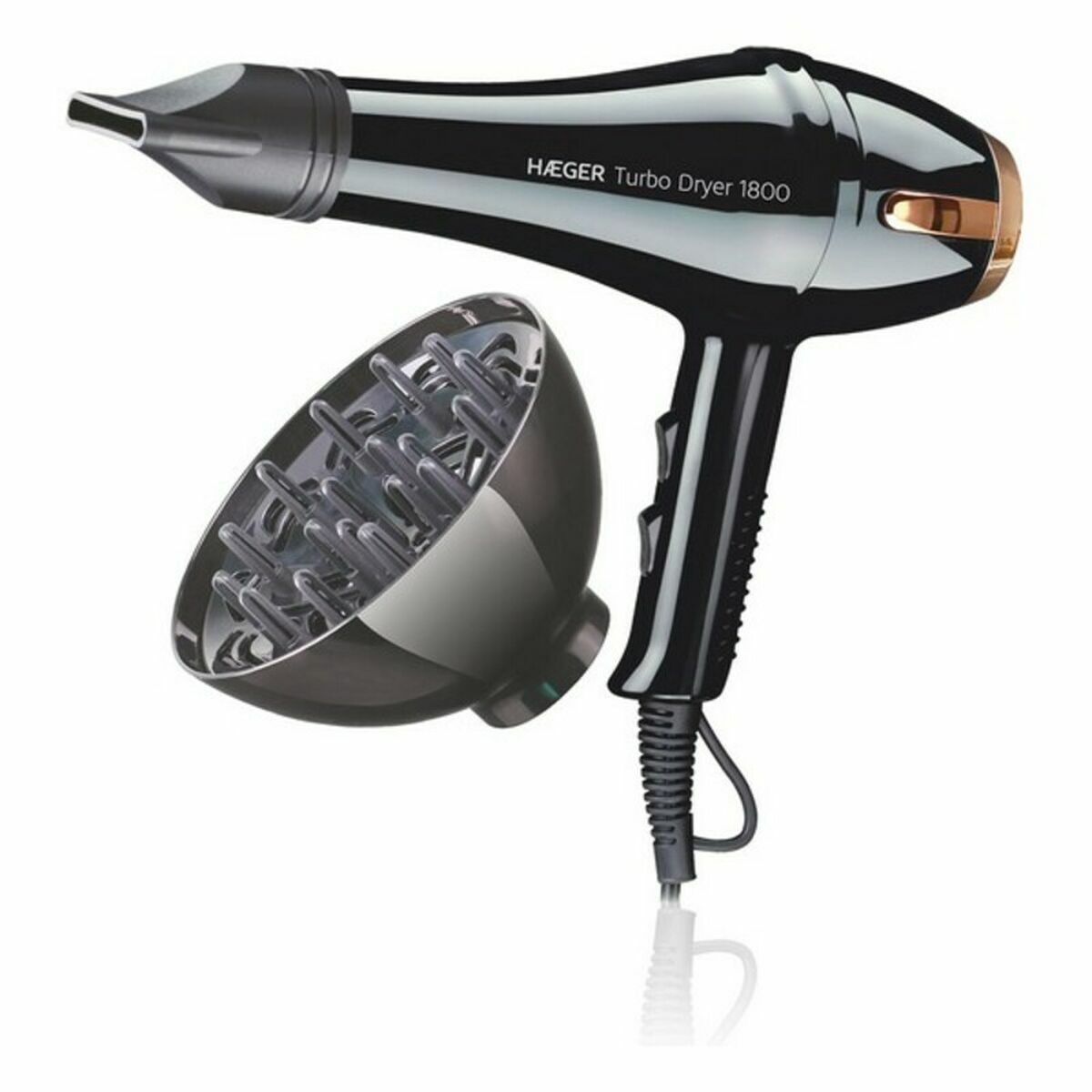 Hårtork Haeger HD-180.013A 1800 W Svart - 2