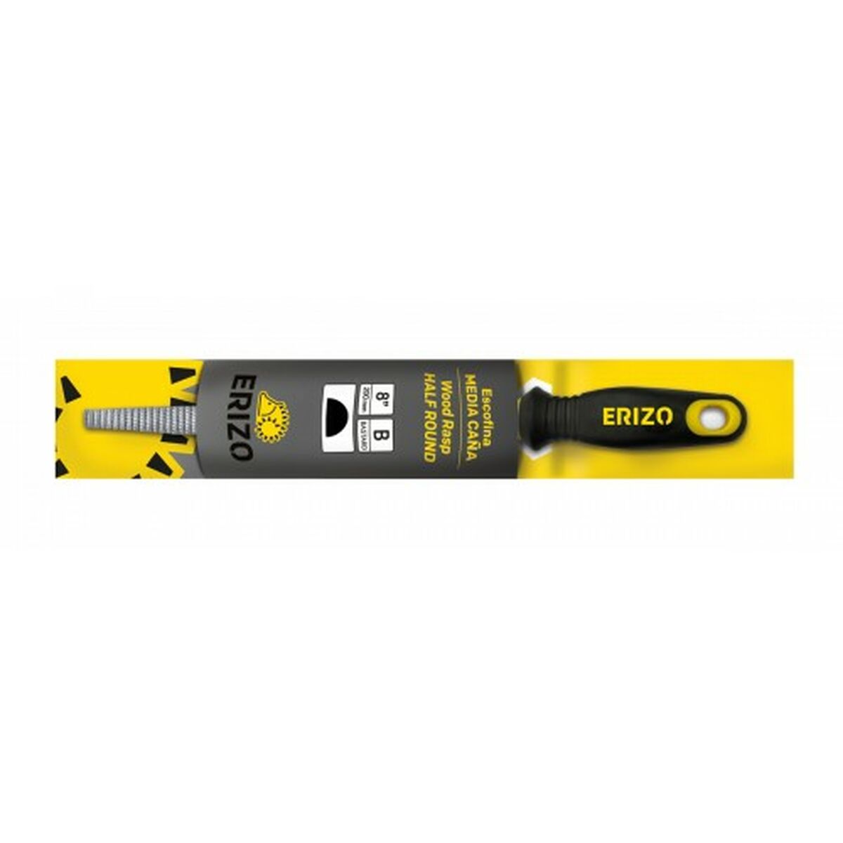 Halvrund rasp ERIZO 8" Nog