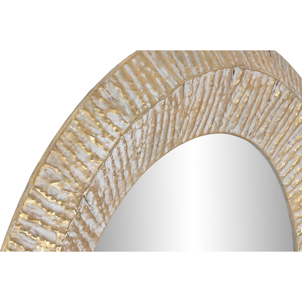 Väggspegel Home ESPRIT Gyllene Modern Avskalad 78 x 4 x 78 cm - 2