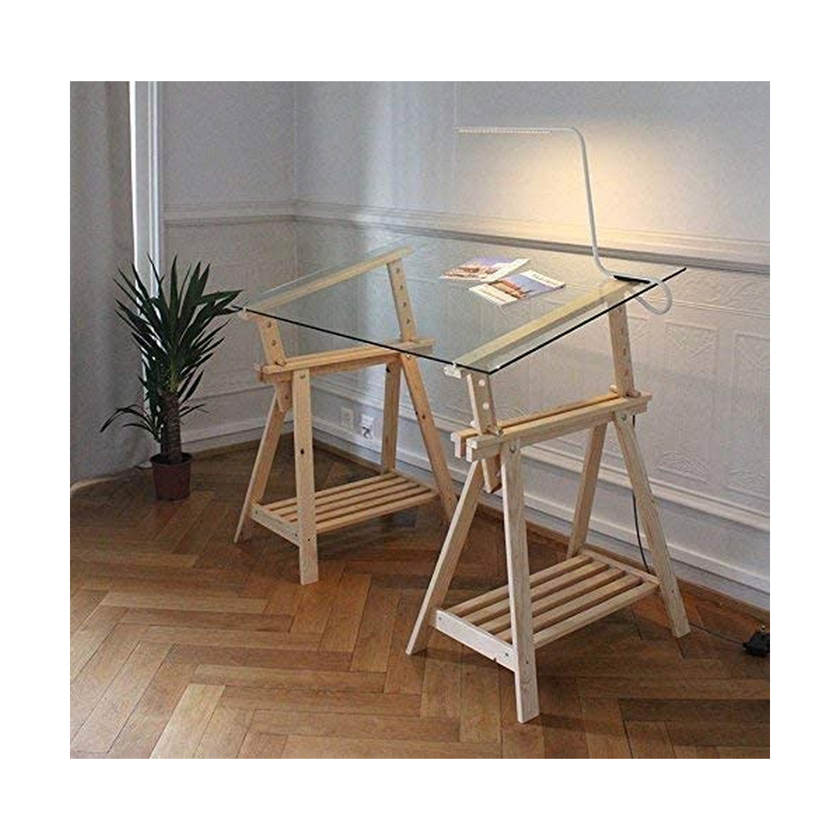 Staffli Astigarraga Architec Bord Furu (70 x 45 x 70 cm) - 8