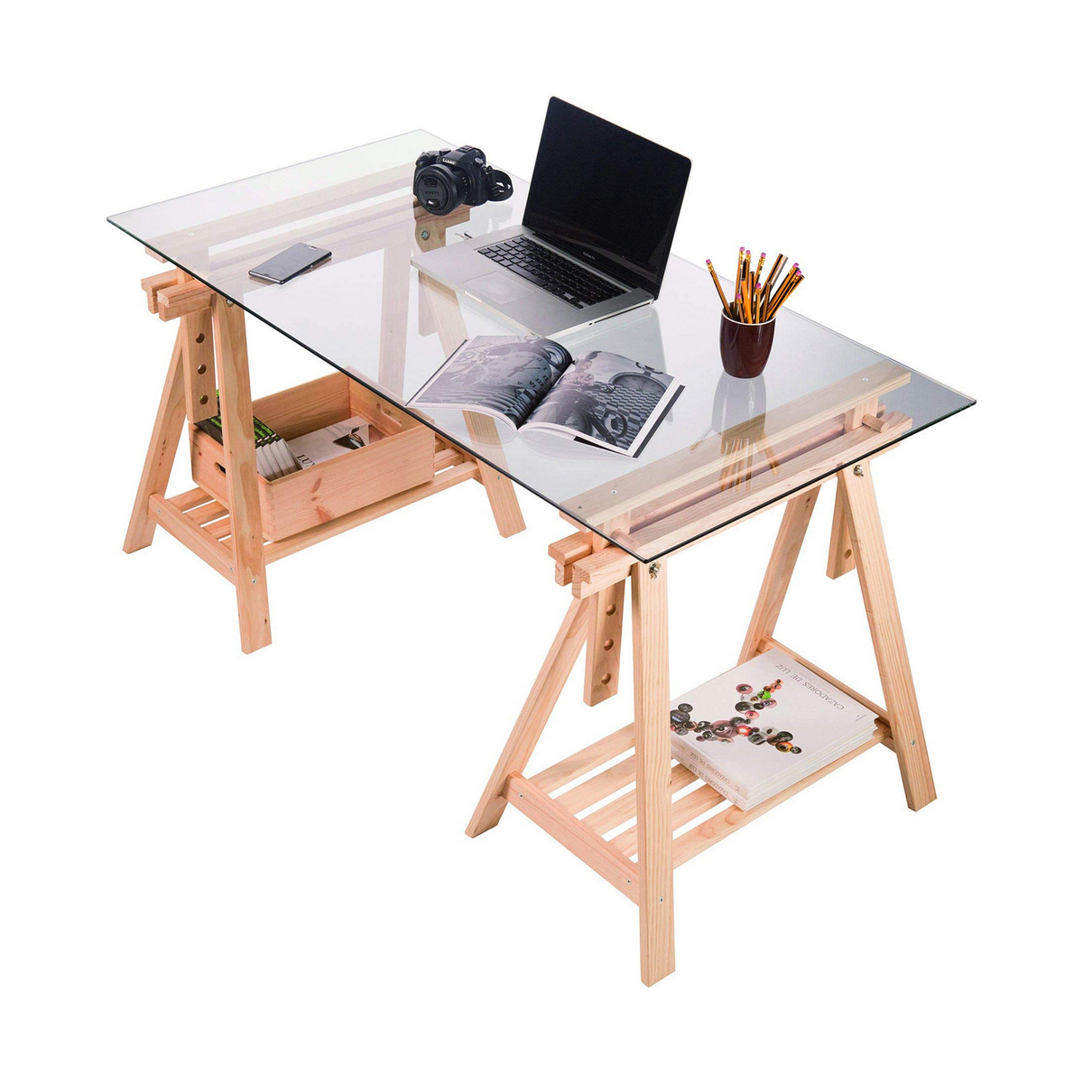 Staffli Astigarraga Architec Bord Furu (70 x 45 x 70 cm) - 3