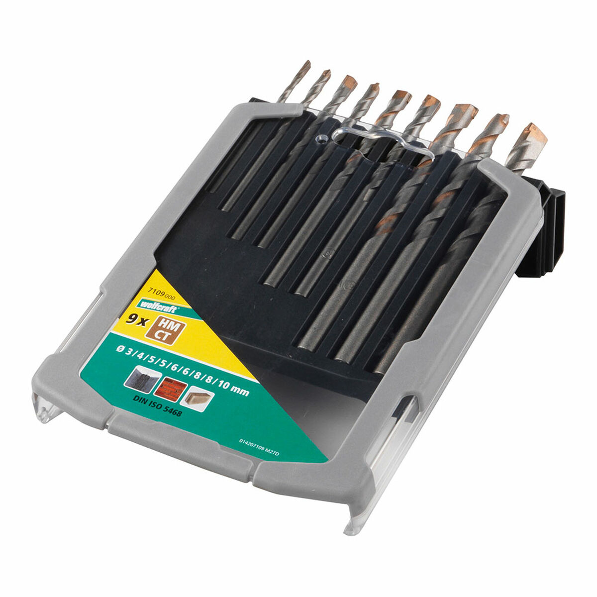 Spolset Wolfcraft 7109000 Cement 9 Delar - 2