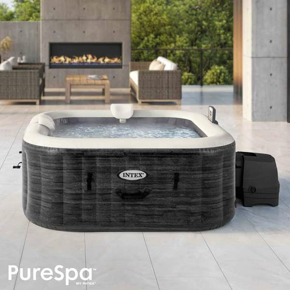 Uppblåsbart spa Colorbaby Purespa Burbujas Greystone Deluxe 795 L - 2