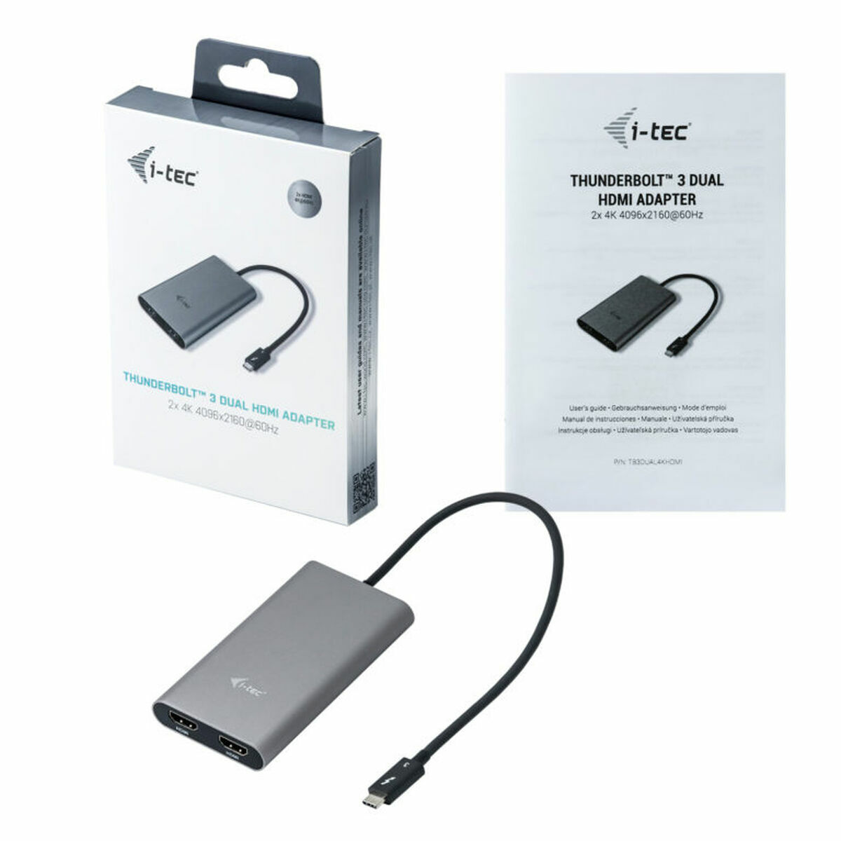 Adapter HDMI i-Tec TB3DUAL4KHDMI Thunderbolt 3 - 6