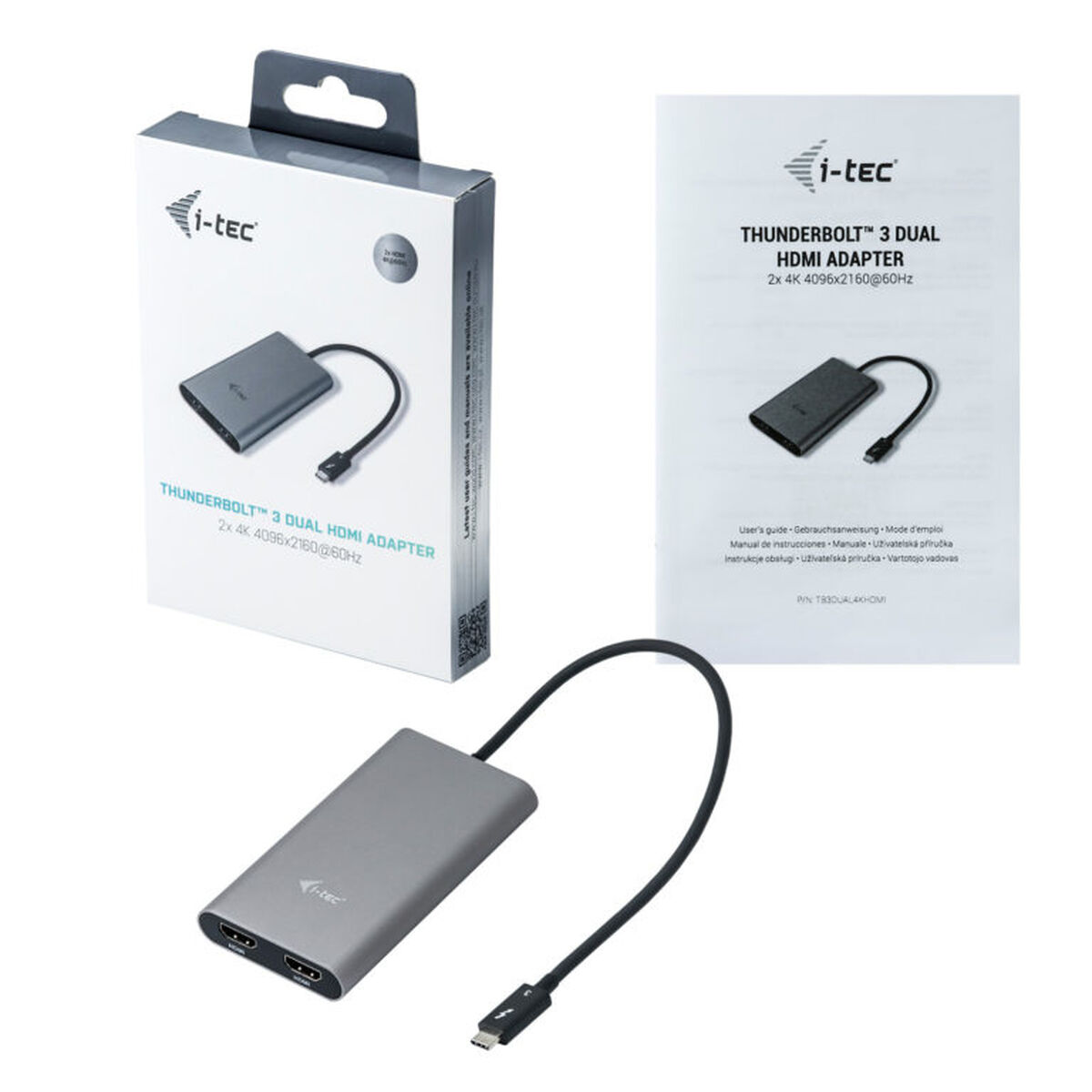 Adapter HDMI i-Tec TB3DUAL4KHDMI Thunderbolt 3 - 2