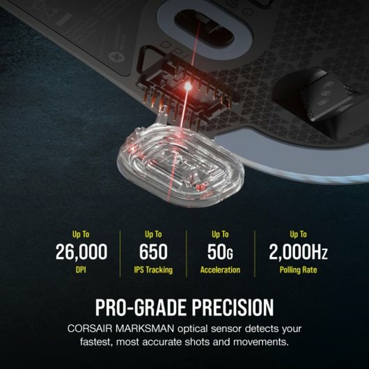 Mus Corsair M75 RGB Svart 26000 DPI - 6