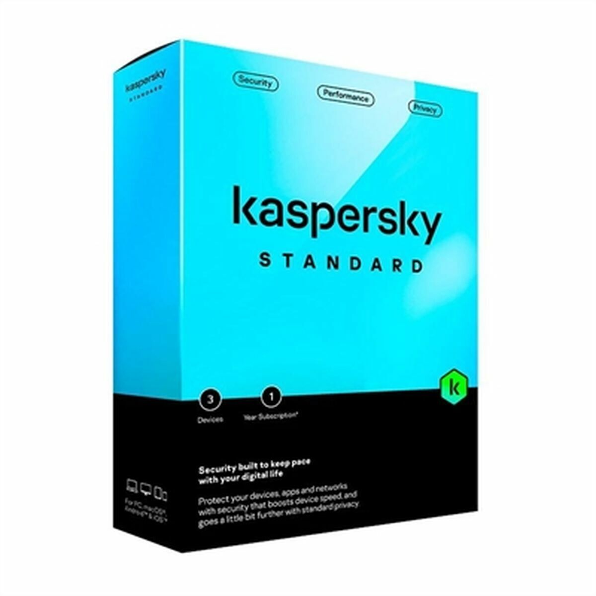 Management Mjukvara Kaspersky Standard 3 Dispositivos Caja 1 año ESP