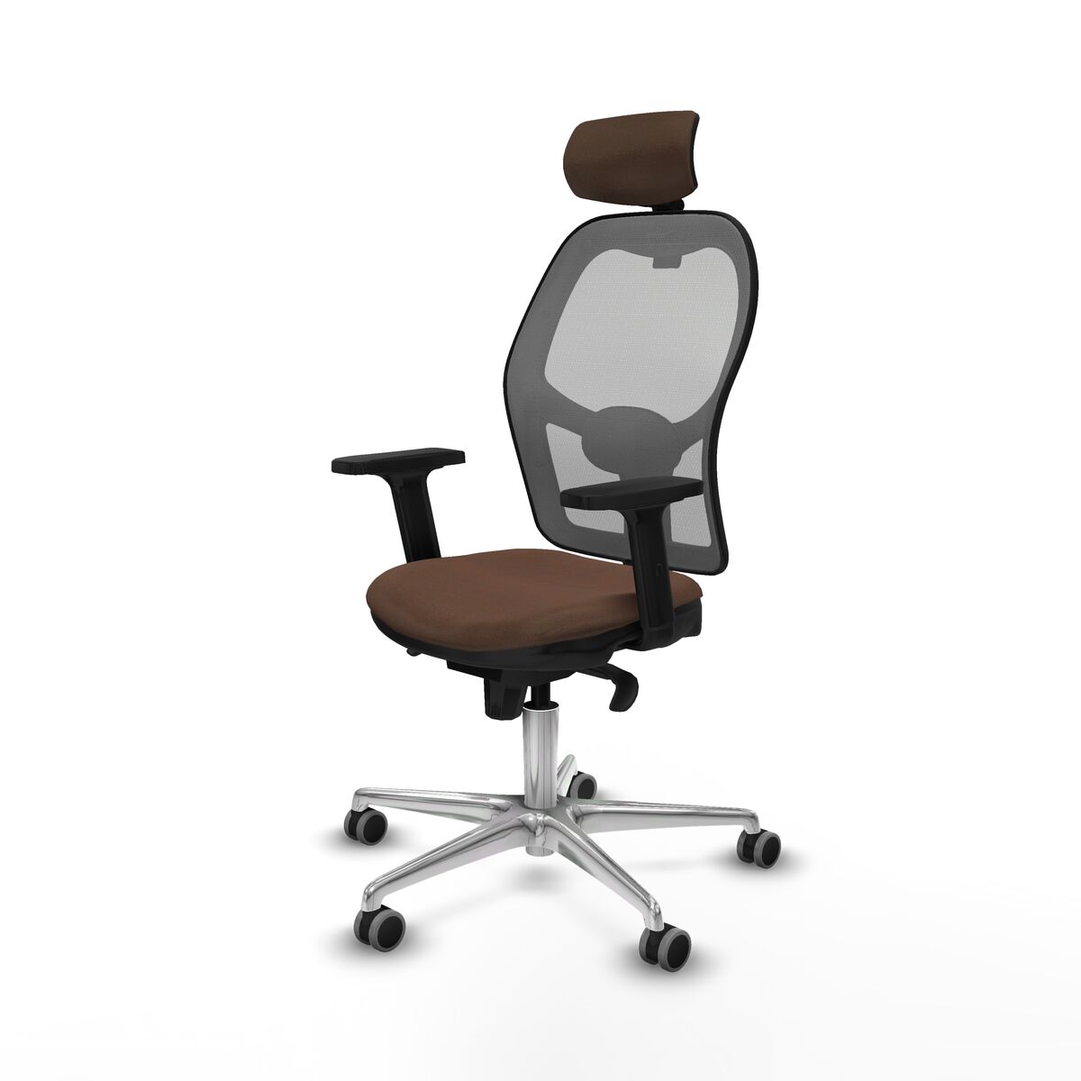 Kontorsstol med nackstöd Piqueras y Crespo 2D086G2 Grå Mörkbrun - 2