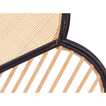 Sänggavel Blomster Brun Svart Rattan 160 x 81 x 2 cm