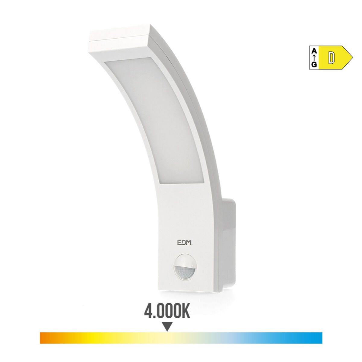 Vägglykta EDM 32535 polypropen A 10 W 750 Lm Vit Extern (4000 K) - 4
