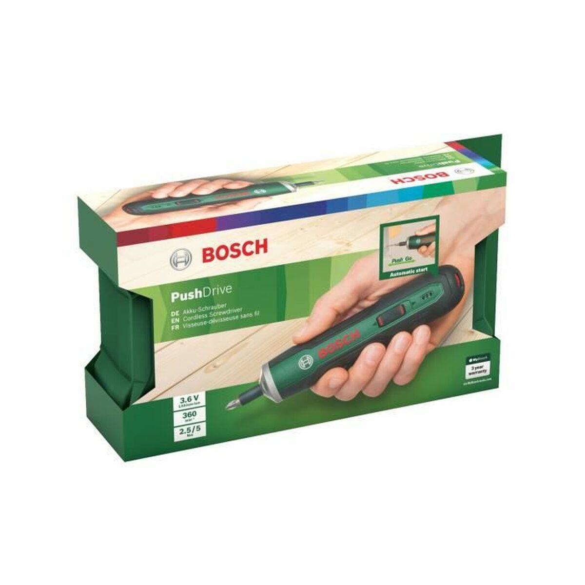 Elektrisk skruvmejsel BOSCH PushDrive 3,6 V - 8
