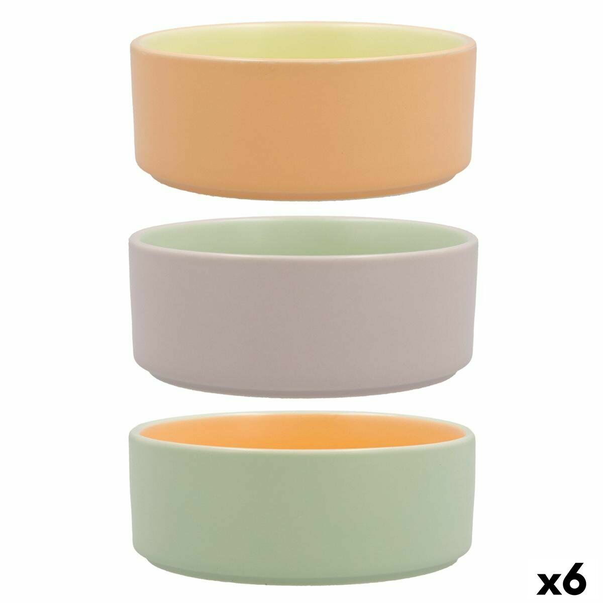 Skål Quid Vitamina Dvobarvna Keramik 13 x 13 x 5,2 cm (6 antal)