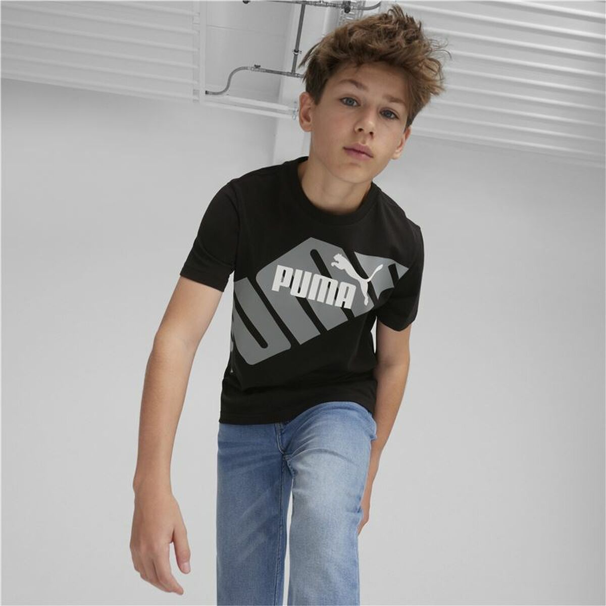Barn T-shirt med kortärm Puma Power Graphic Svart - 3