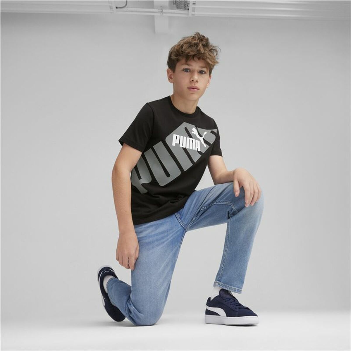 Barn T-shirt med kortärm Puma Power Graphic Svart - 5