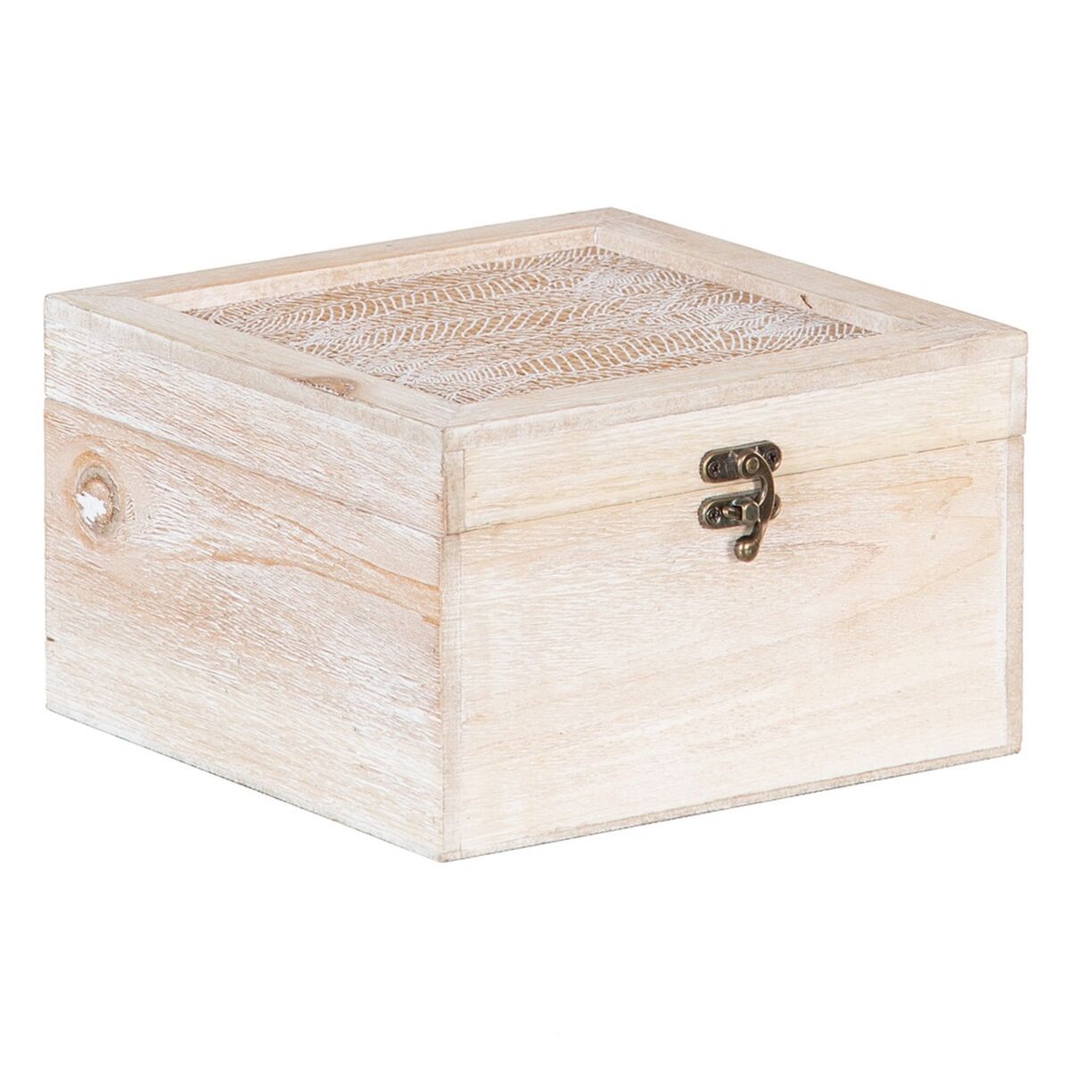 Dekorationslåda Blad Rattan 20 x 20 x 12 cm DMF (2 antal) - 2