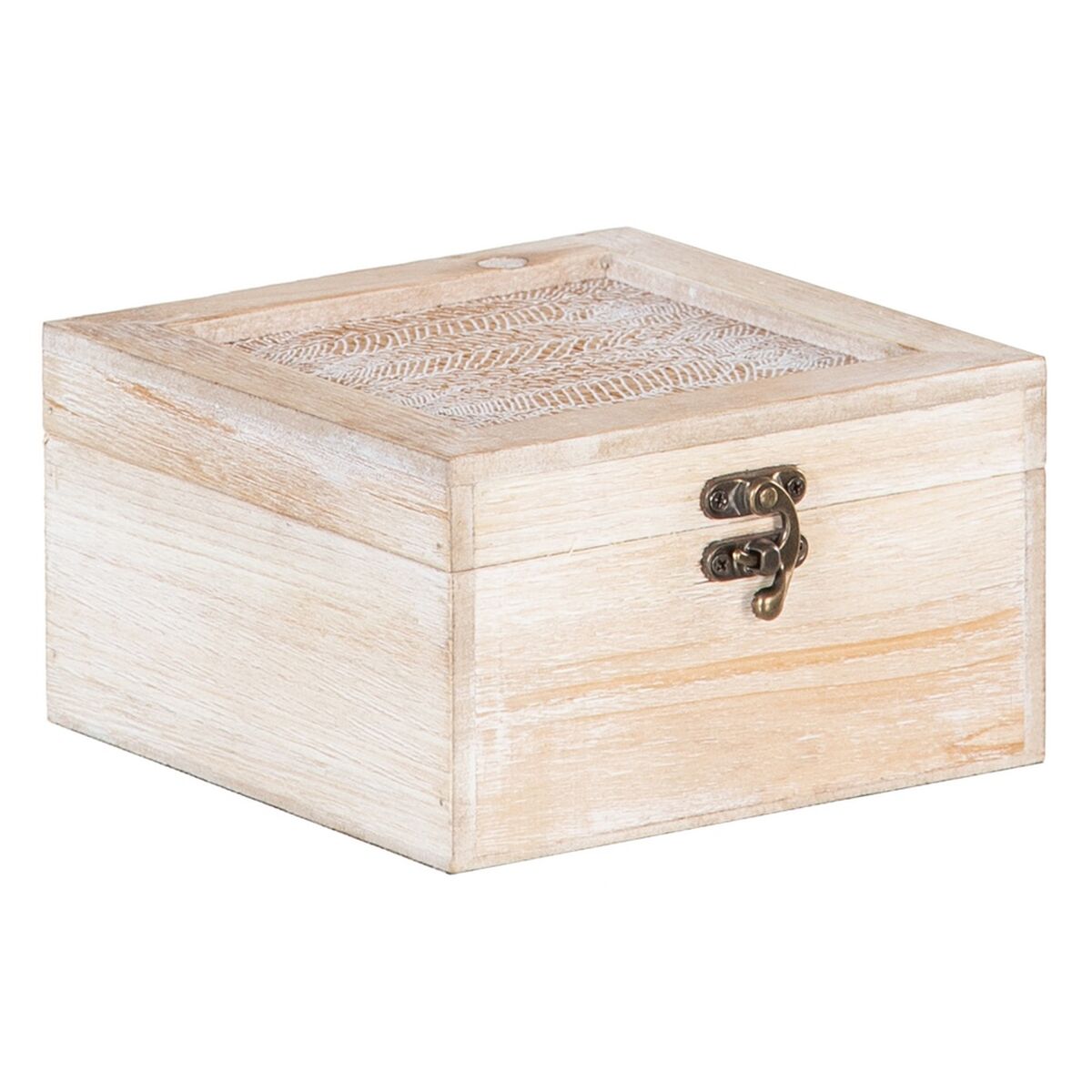 Dekorationslåda Blad Rattan 20 x 20 x 12 cm DMF (2 antal) - 3
