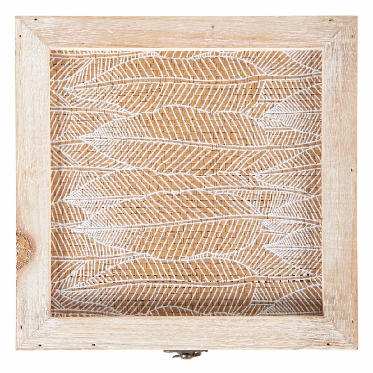 Dekorationslåda Blad Rattan 20 x 20 x 12 cm DMF (2 antal) - 8