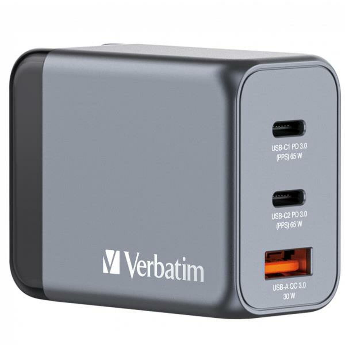 Väggladdare Verbatim 32201 Svart/Grå 65 W - 2