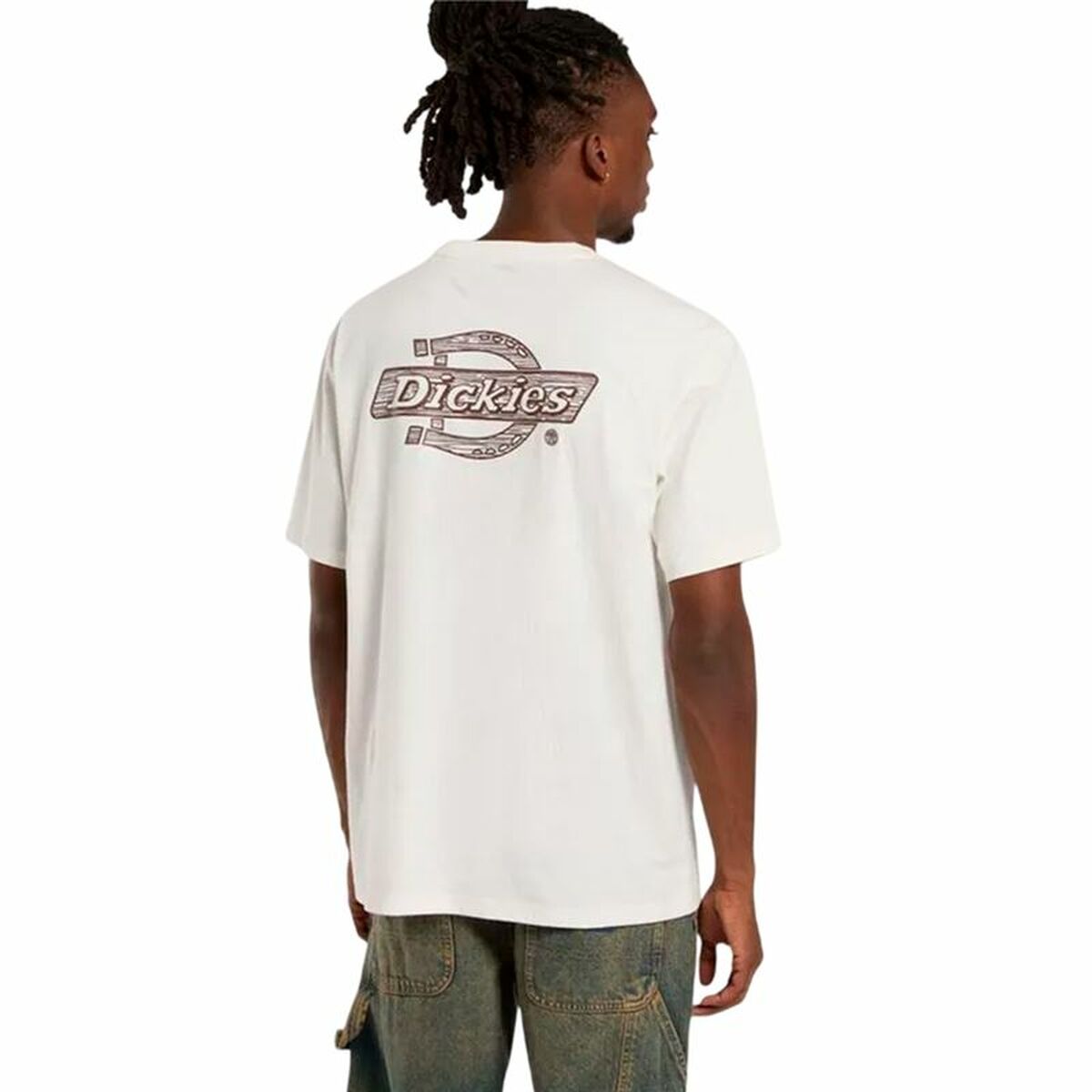 T-shirt med kortärm Herr Dickies Wood Logo Vit - 2