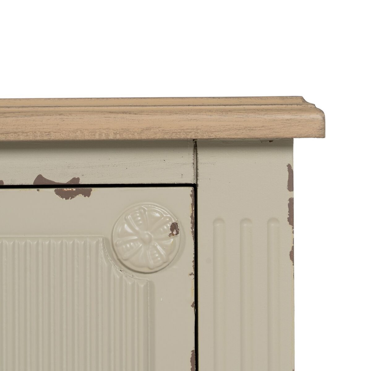 Byrå Kräm Naturell Granträ Trä MDF 80 x 38 x 73 cm - 5