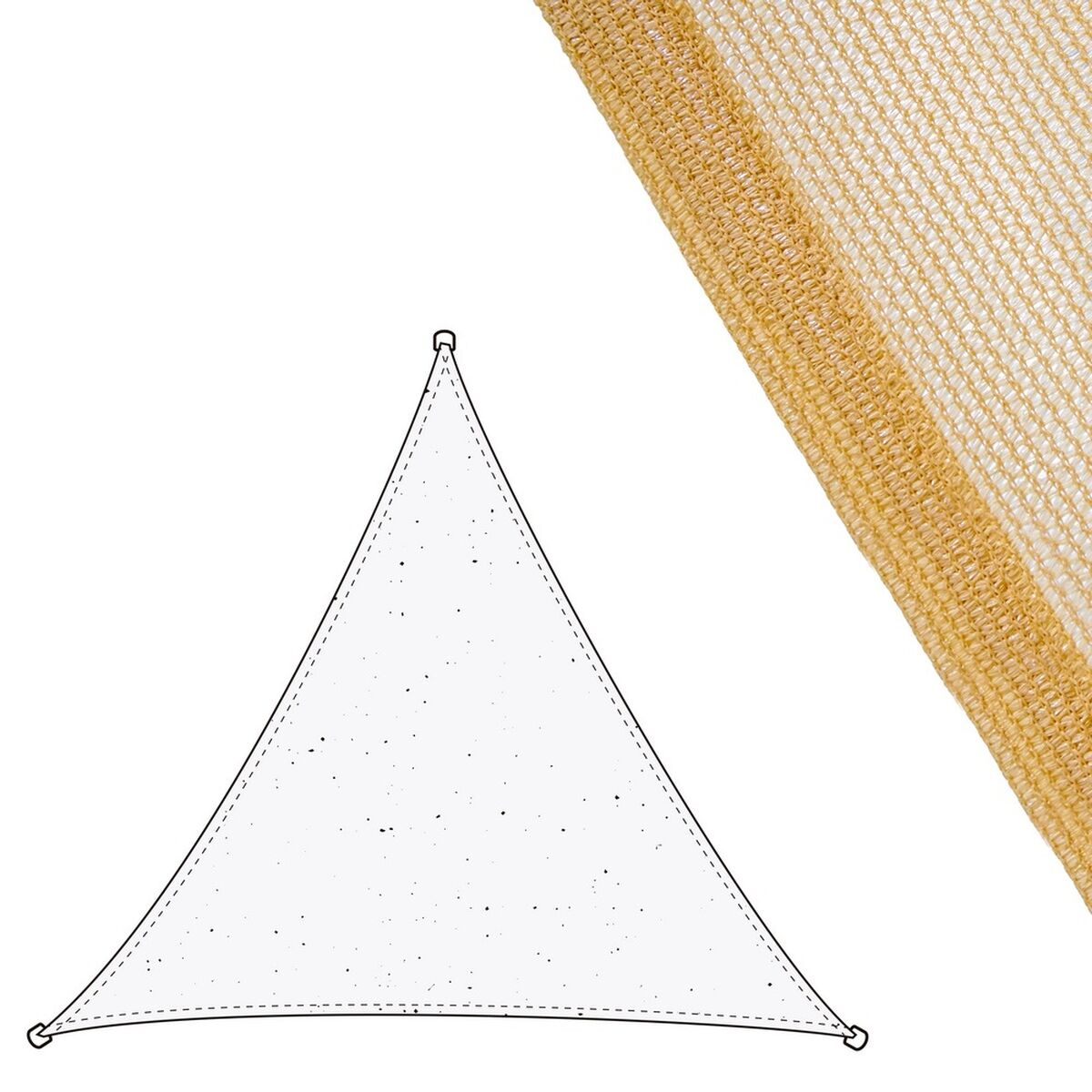 Skugga segel Vela sombreo Beige 3 x 3 m 300 x 300 x 0,5 cm Markis - 3